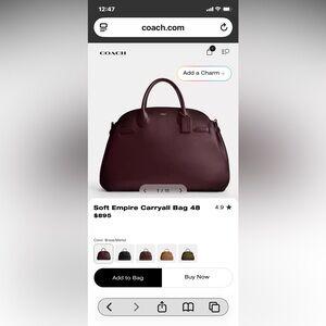 Coach Empire Bag 48 Merlot